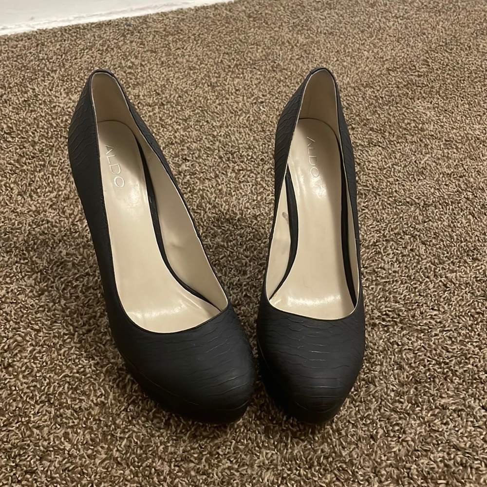 Also black platform heels